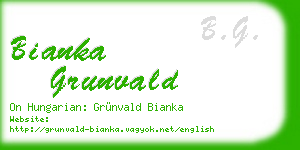 bianka grunvald business card