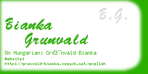 bianka grunvald business card
